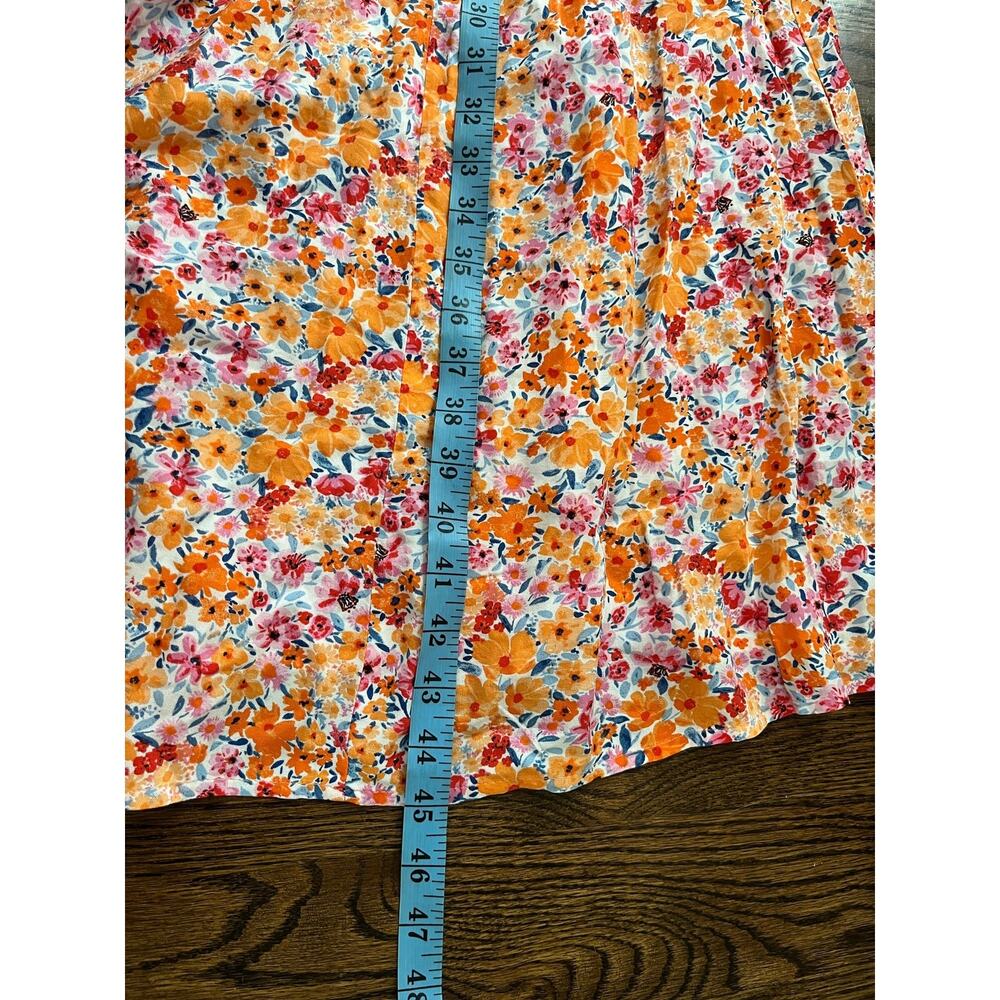 Old navy pink orange floral cami midi dress Sz. S cottage fairy NWT - Picture 6 of 8